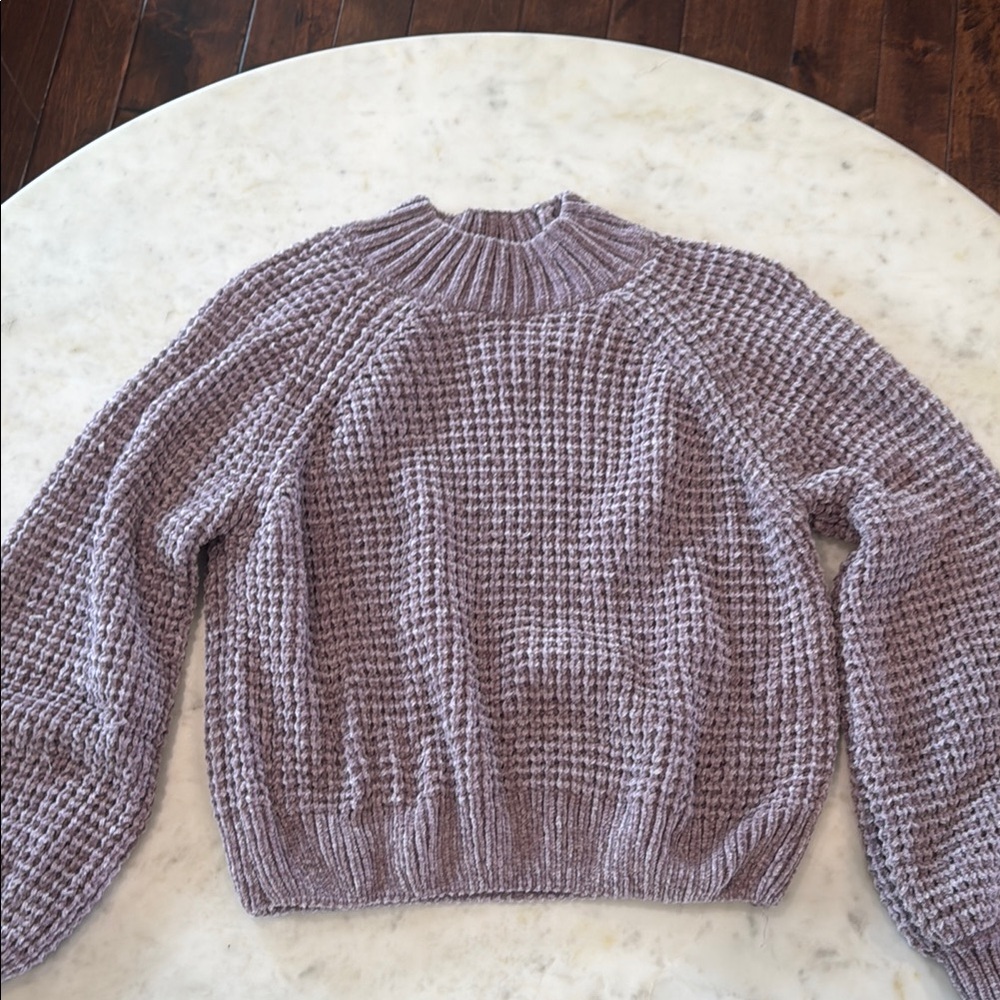 Altar'd State Purple Cowl Neck Sweater